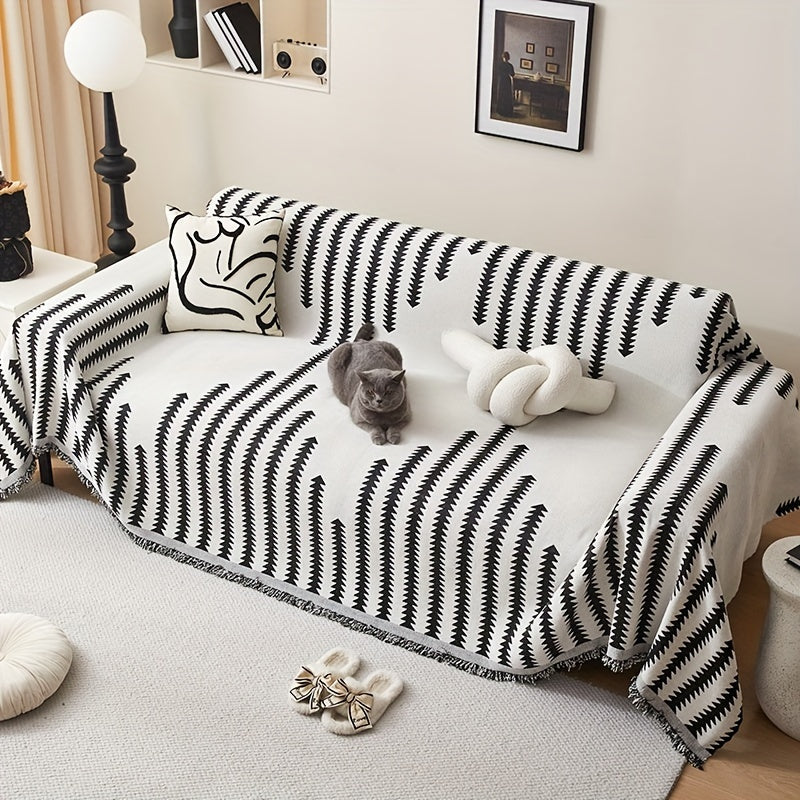 Pet-friendly chenille couch protector