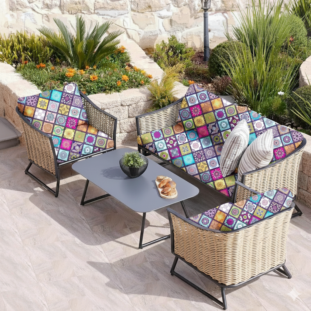 Sofa Decor Palm Cove Outdoor Cushion Covers detail product image for weather resistant sofa cushion cover in the UK - COLOR1 / PLUS S