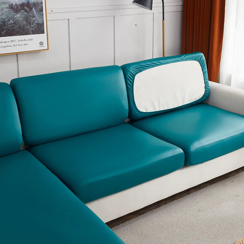 Sofa Decor Nero Water Resistant Leather Cushion Cover lifestyle product image for water resistant sofa cushion cover in the UK - 10 colour