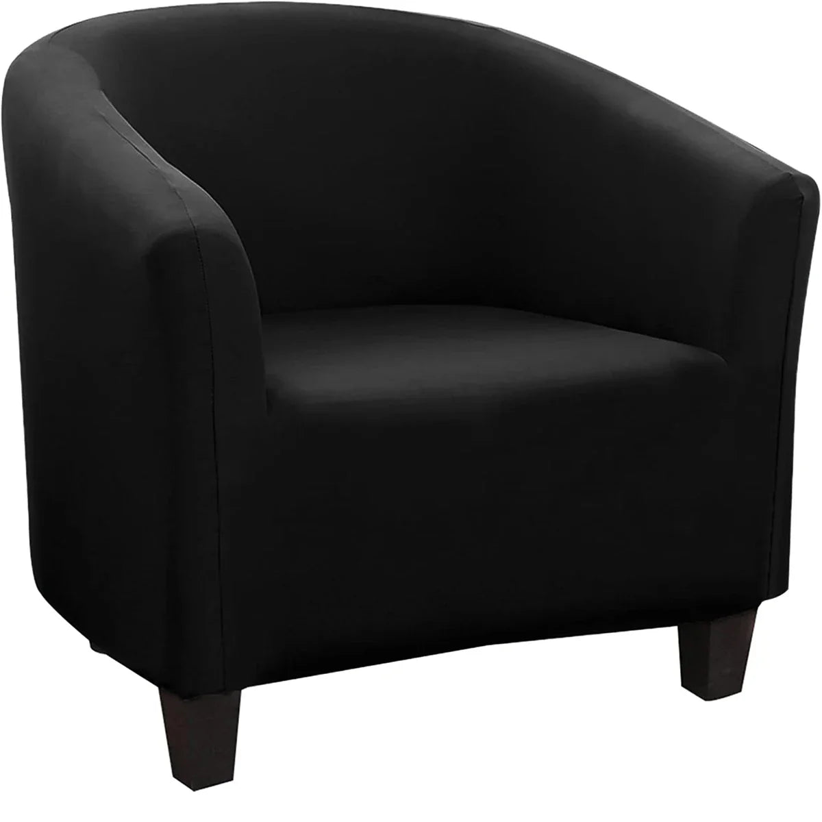 Sofa Decor Monaco Stretch Club Chair Slipcover lifestyle product image for stretch chair cover in the UK - Black