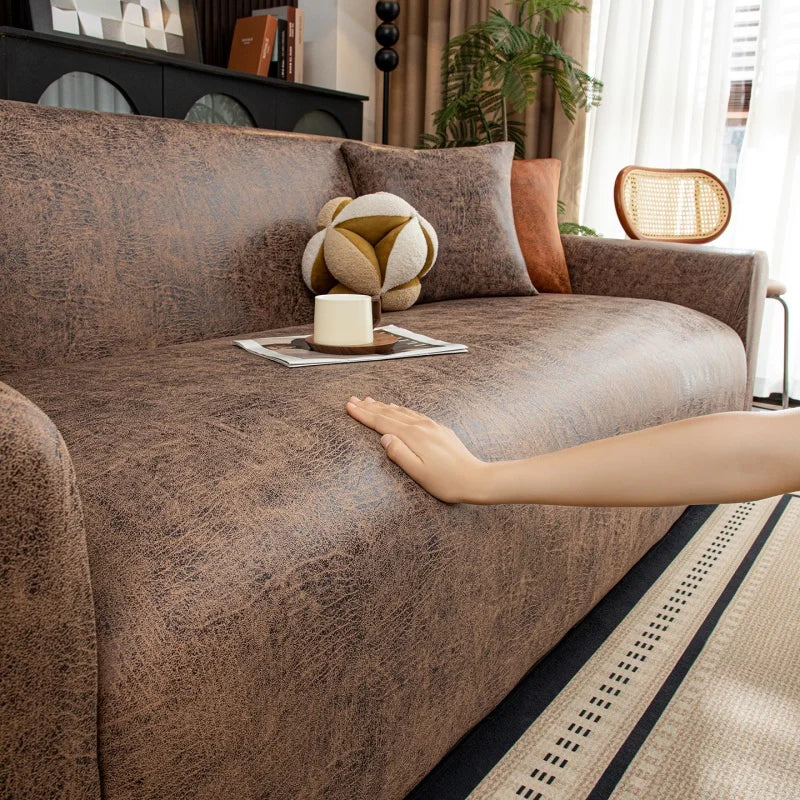Sofa Decor Aria Water Resistant Stretch Sofa Cover lifestyle product image for water resistant sofa cover in the UK