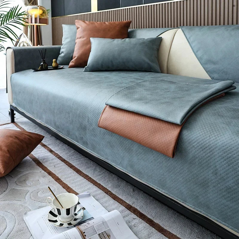 Sofa Decor Talia Tech Fabric Sofa Cover lifestyle product image for stretch sofa cover in the UK - A4 / 110x160cm 1pc