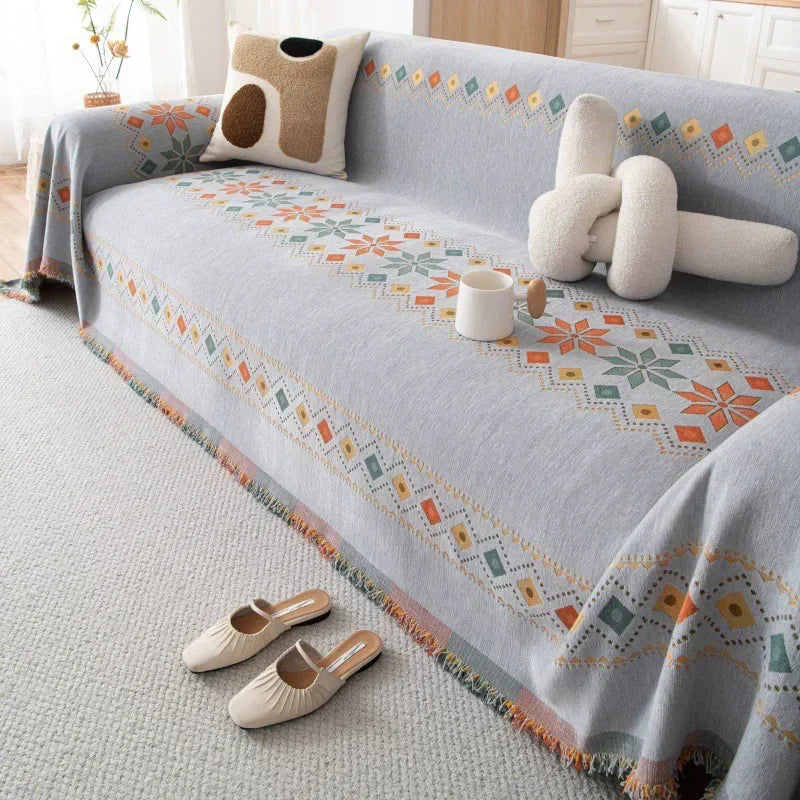 Sofa Decor Capri Water Resistant Chenille Sofa Cover lifestyle product image for water resistant sofa cover in the UK - A / 180X260CM