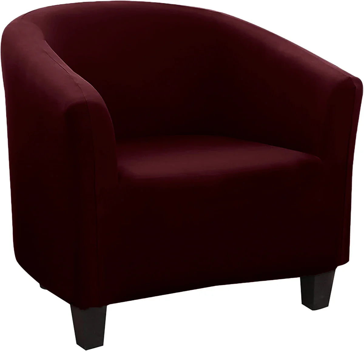 Sofa Decor Monaco Stretch Club Chair Slipcover lifestyle product image for stretch chair cover in the UK - Burgundy