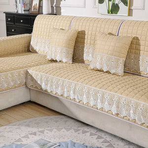 Sofa Decor Willow Brushed Sofa Seat Cover detail product image for sofa cushion cover in the UK - beige / 110x160cm 1pc