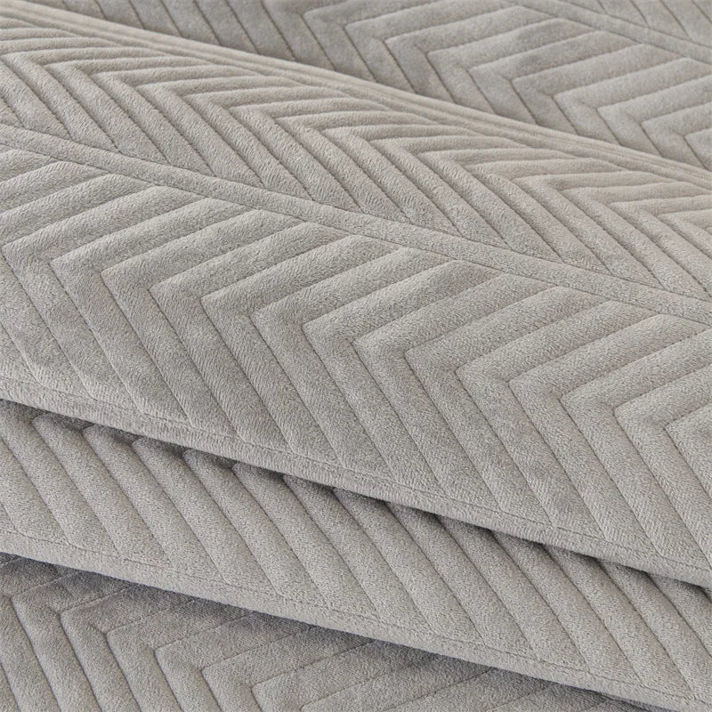 Sofa Decor Umbria Velvet Geometric Sofa Cover lifestyle product image for stretch sofa cover in the UK - A3 Gray / D 70x210cm 1pc