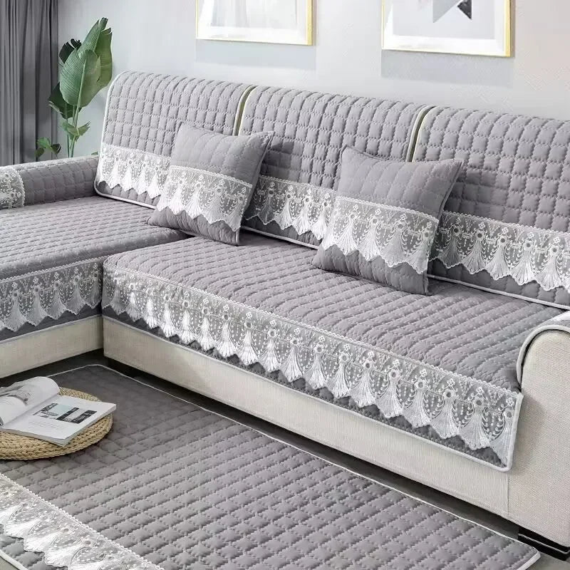 Sofa Decor Willow Brushed Sofa Seat Cover lifestyle product image for sofa cushion cover in the UK - beige / 70x120cm 1pc