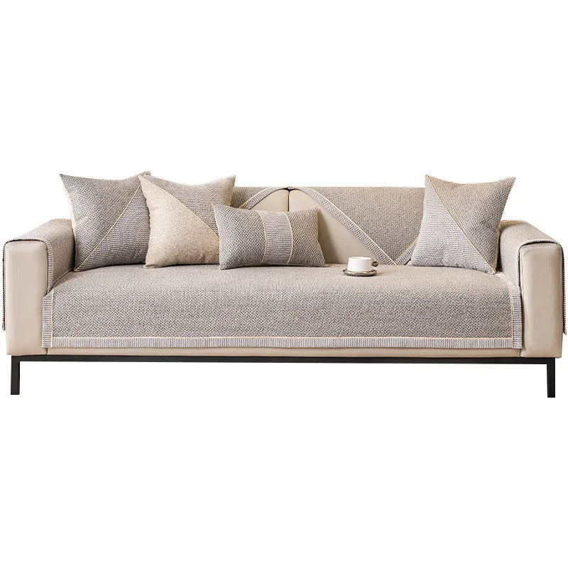 Sofa Decor Haven Linen Look Sofa Cushion Cover lifestyle product image for water resistant sofa cushion cover in the UK - G / 70x70cm