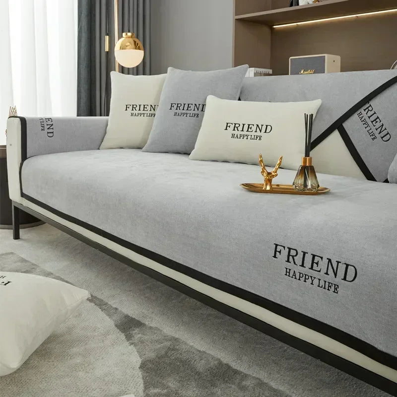 Sofa Decor Kensington Chenille Cushion Cover lifestyle product image for chenille sofa cushion cover in the UK - A6 / 70x70cm 1pc