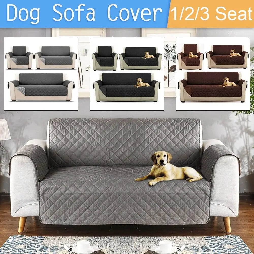 Sofa Decor Quinn Water Resistant Quilted Sofa Cover lifestyle product image for water resistant sofa cover in the UK - grey / 2seat