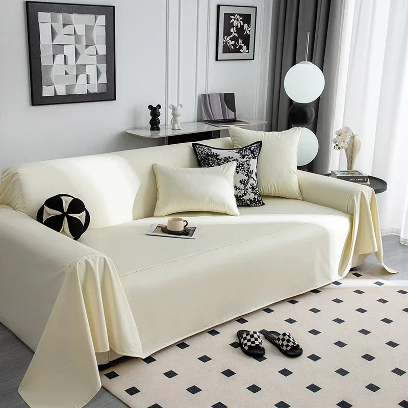 Sofa Decor Nero Water Resistant Leather Sofa Cover stretch sofa cover in the UK - colour and texture view 3 - 180x200cm size