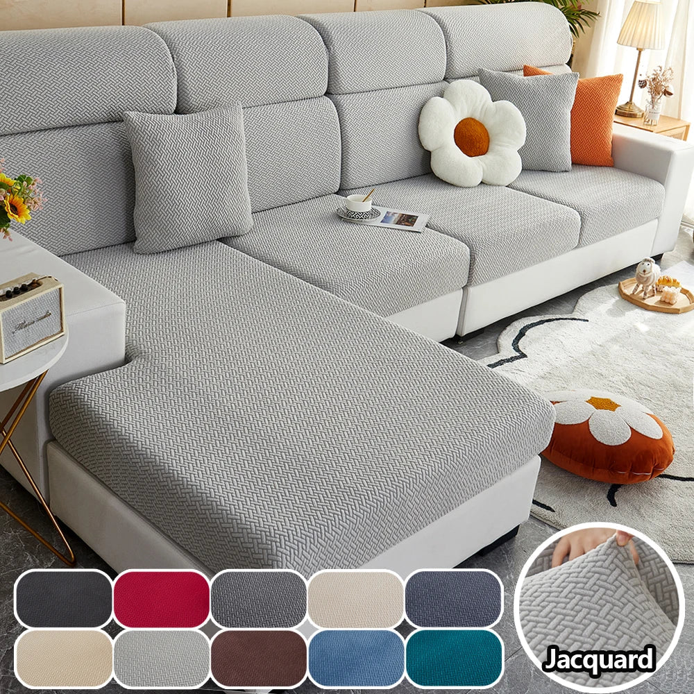 Sofa Decor Milan Twill Stretch Sofa Slipcover lifestyle product image for jacquard sofa slipcover in the UK - 14 colour, 1 size