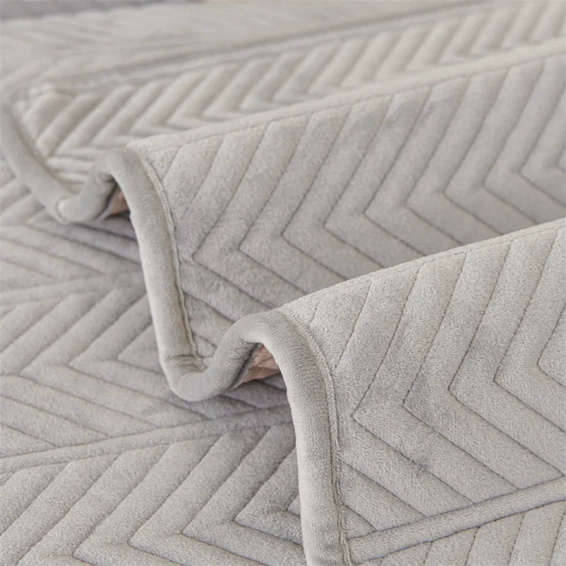 Sofa Decor Umbria Velvet Geometric Sofa Cover lifestyle product image for stretch sofa cover in the UK - A3 Gray / B 70x150cm 1pc