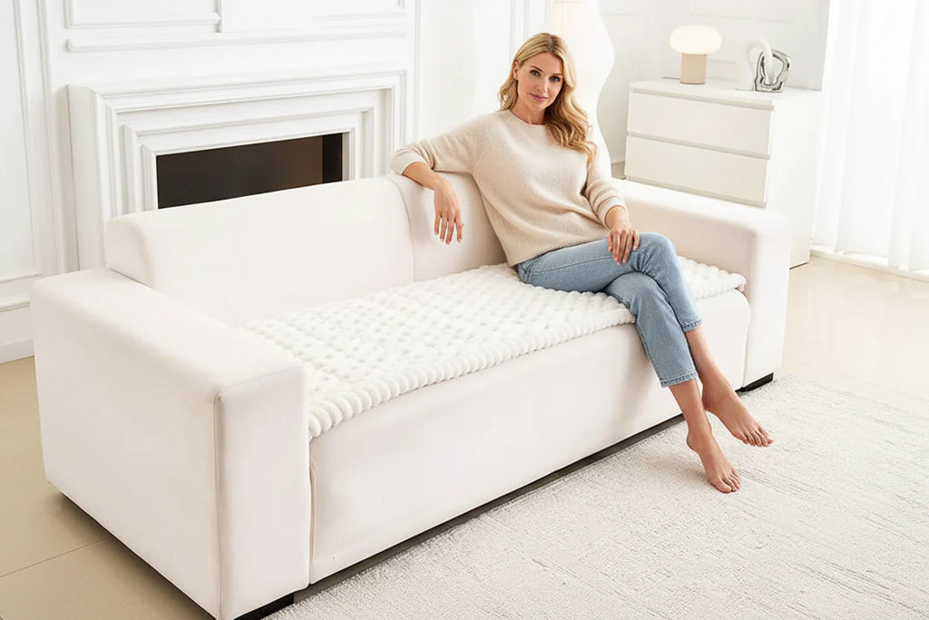 Sofa Decor Luna Fluffy Sofa Seat Cushion sofa seat cover in the UK - featured product image - 70X240cm size