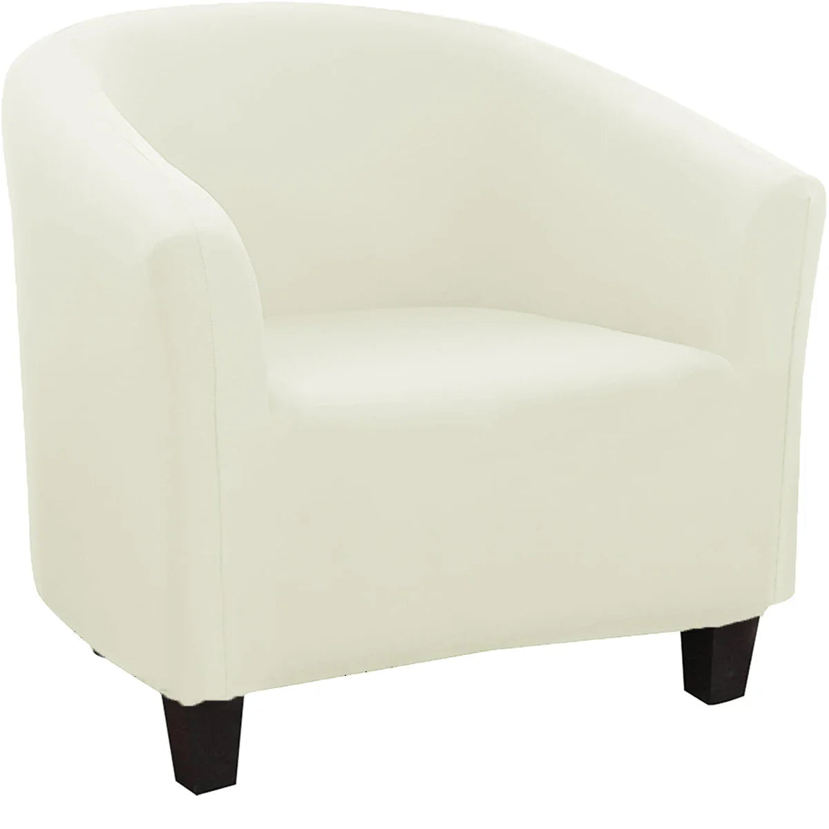 Sofa Decor Monaco Stretch Club Chair Slipcover lifestyle product image for stretch chair cover in the UK - Ivory