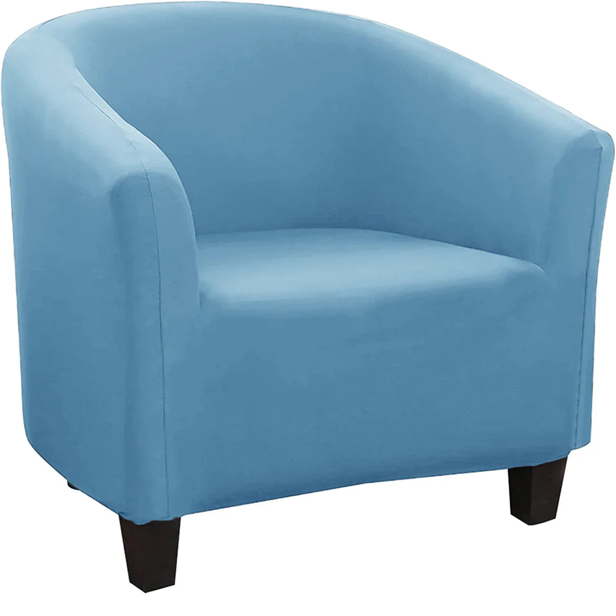 Sofa Decor Monaco Stretch Club Chair Slipcover lifestyle product image for stretch chair cover in the UK - Sky Blue