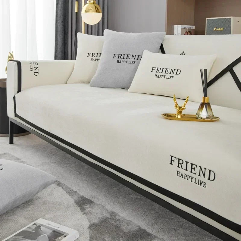Sofa Decor Kensington Chenille Cushion Cover lifestyle product image for chenille sofa cushion cover in the UK - A6 / 90x180cm 1pc