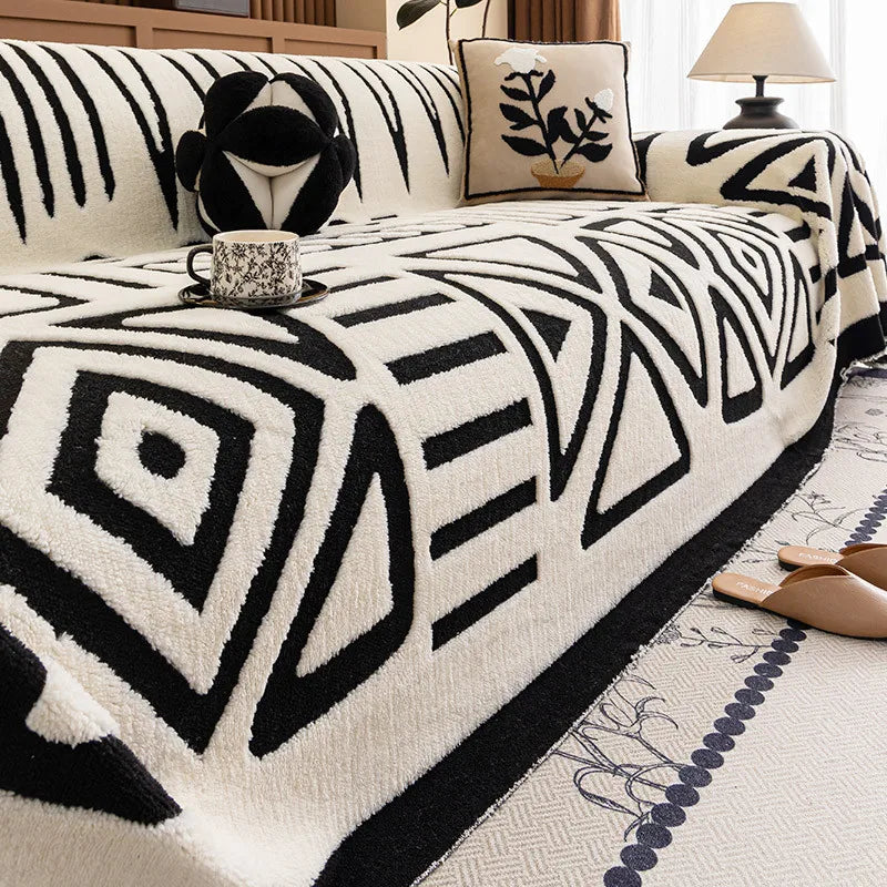 Sofa Decor Valencia Boho Jacquard Sofa Throw detail product image for boho sofa throw cover in the UK - Beige / 180X300cm