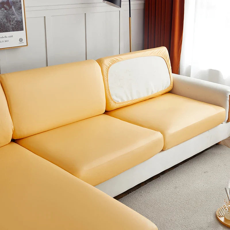 Sofa Decor Nero Water Resistant Leather Cushion Cover lifestyle product image for water resistant sofa cushion cover in the UK - 11 colour