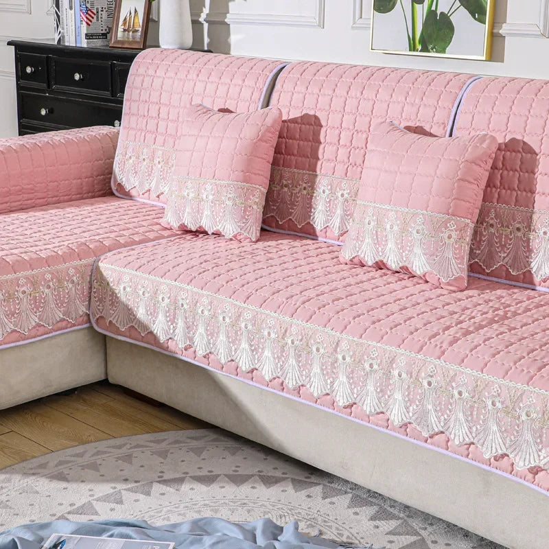 Sofa Decor Willow Brushed Sofa Seat Cover lifestyle product image for sofa cushion cover in the UK - beige / 90x70cm 1pc