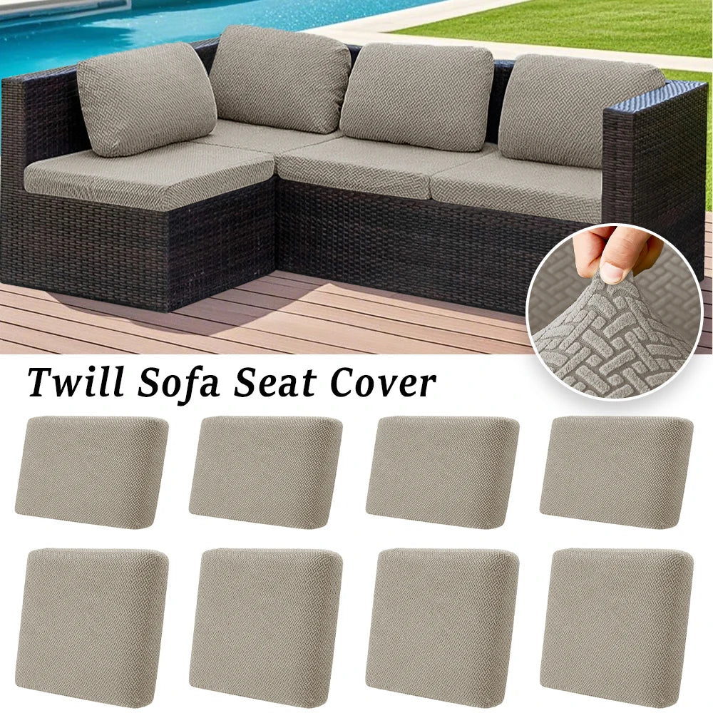Sofa Decor Terrigal Patio Sofa Seat Cover lifestyle product image for weather resistant sofa cushion cover in the UK - Green / Plus Size (XL)-1pc