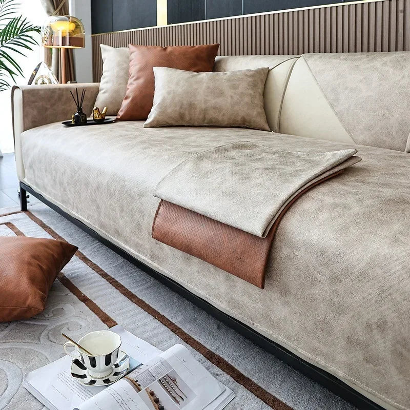 Sofa Decor Talia Tech Fabric Sofa Cover lifestyle product image for stretch sofa cover in the UK - A4 / 110x110cm 1pc