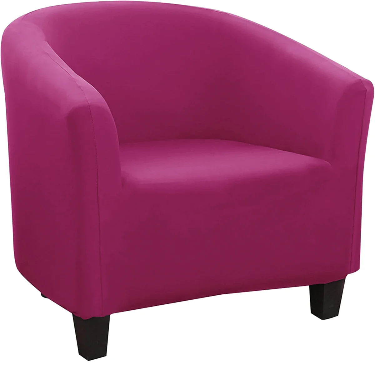 Sofa Decor Monaco Stretch Club Chair Slipcover lifestyle product image for stretch chair cover in the UK - Dark Pink