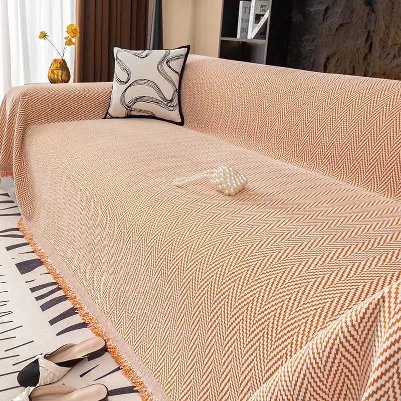 Sofa Decor Bergen Chenille Sofa Throw Cover sofa throw cover in the UK - lifestyle fit detail 4