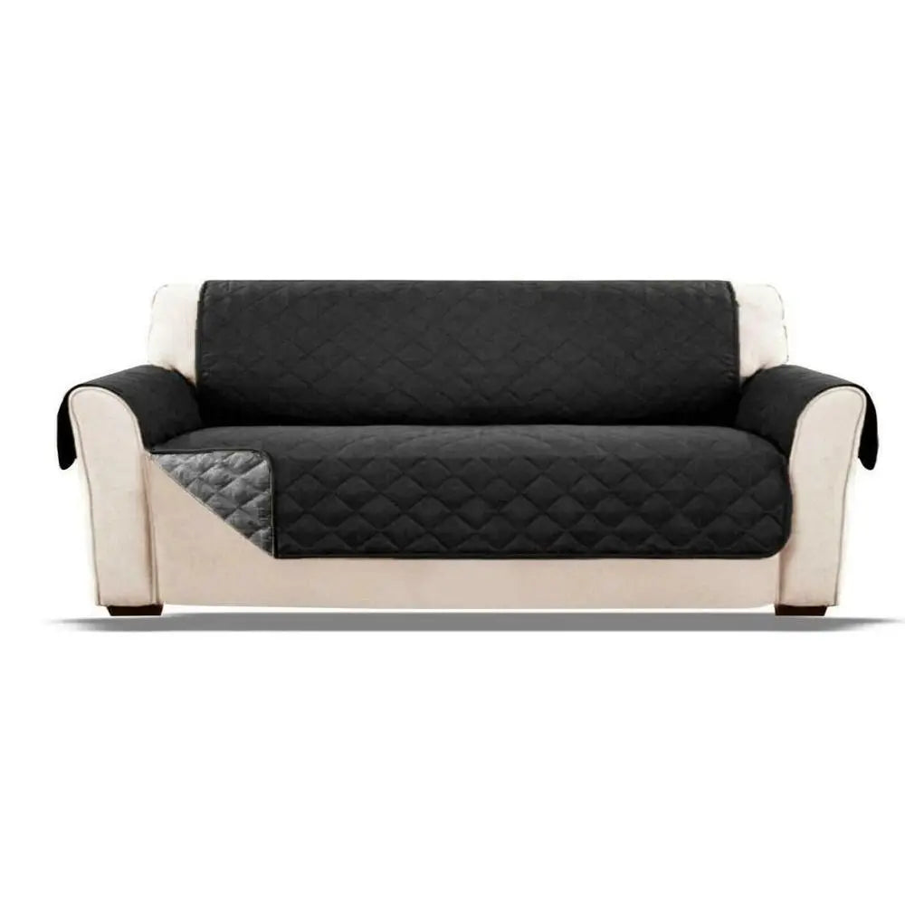 Sofa Decor Quinn Water Resistant Quilted Sofa Cover detail product image for water resistant sofa cover in the UK - black / 2seat
