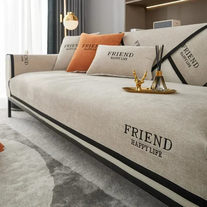 Sofa Decor Kensington Chenille Cushion Cover lifestyle product image for chenille sofa cushion cover in the UK - A5 / 90x240cm 1pc