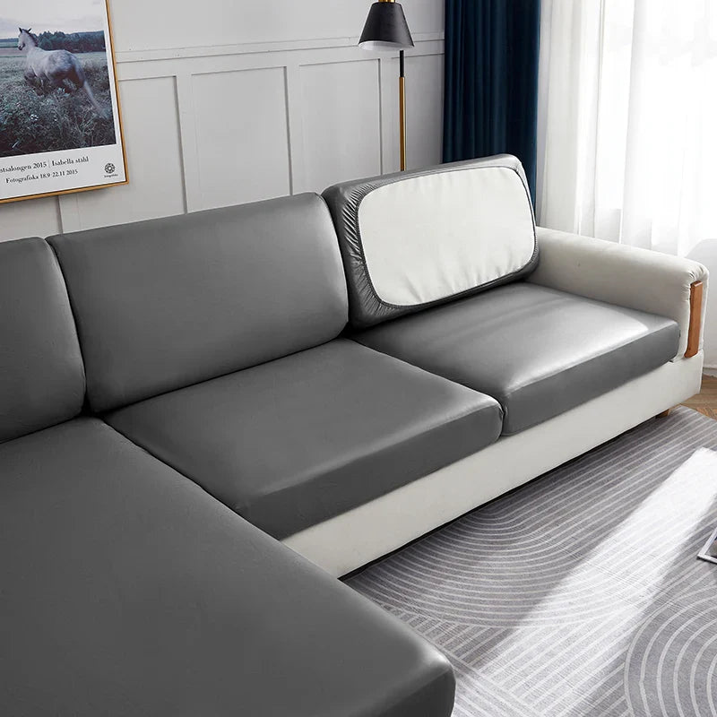 Sofa Decor Nero Water Resistant Leather Cushion Cover lifestyle product image for water resistant sofa cushion cover in the UK - 10 colour