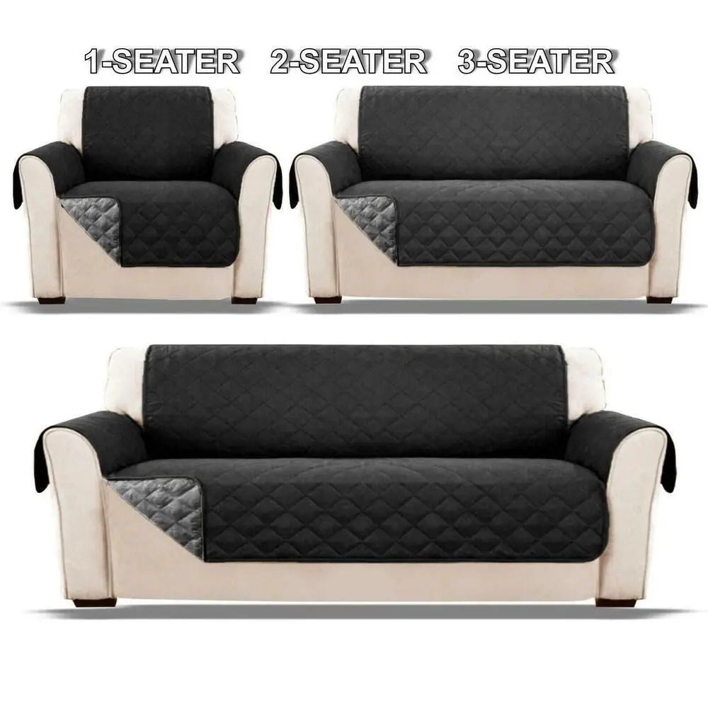 Sofa Decor Quinn Water Resistant Quilted Sofa Cover lifestyle product image for water resistant sofa cover in the UK - brown / 2seat