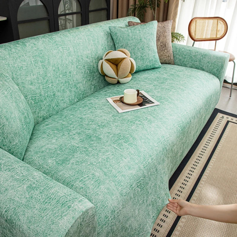 Sofa Decor Aria Water Resistant Stretch Sofa Cover lifestyle product image for water resistant sofa cover in the UK