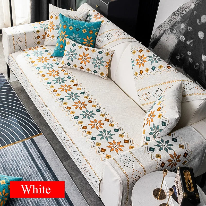 Sofa Decor Nordic Chenille Sofa Cover chenille sofa cover in the UK - colour and texture view 2 - 110x180cm size