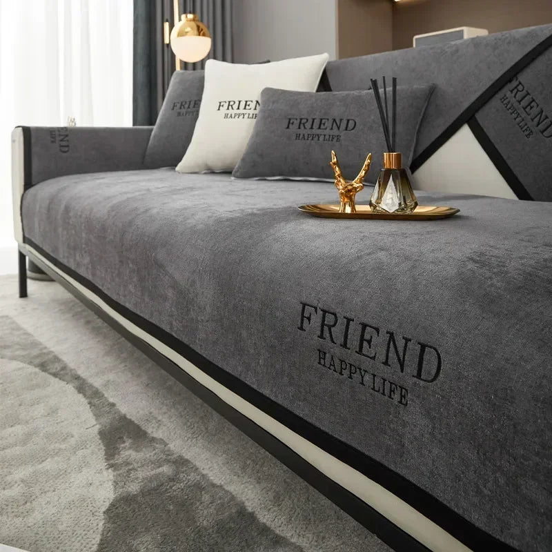Sofa Decor Kensington Chenille Cushion Cover lifestyle product image for chenille sofa cushion cover in the UK - A6 / 90x120cm 1pc