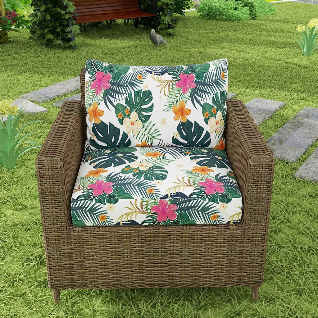 Sofa Decor Hibiscus Tropical Sofa Cushion Covers outdoor sofa cover in the UK - colour and texture view 3