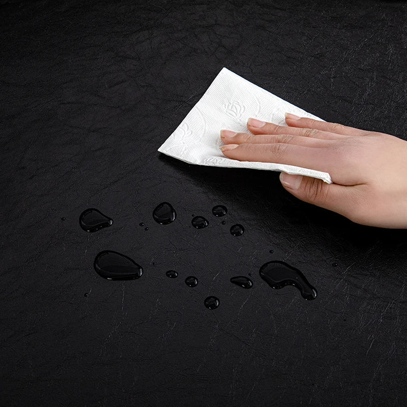 Sofa Decor Nero Water Resistant Leather Sofa Cover lifestyle product image for water resistant sofa cover in the UK - Black / 180x300cm