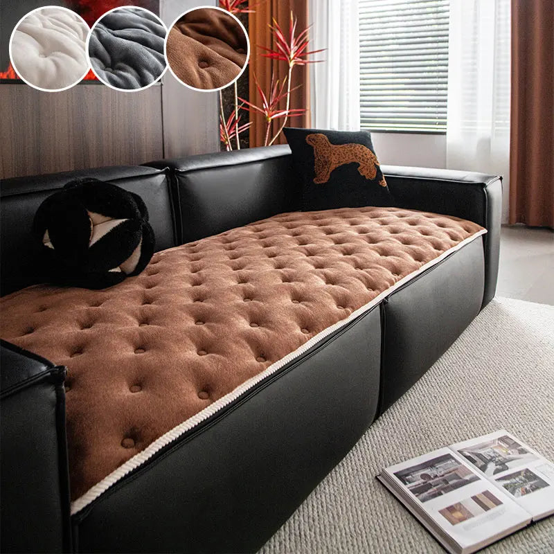 Sofa Decor Solene Flannel Sofa Cushion Pad detail product image for soft plush sofa cushion cover in the UK - White / 70X240cm