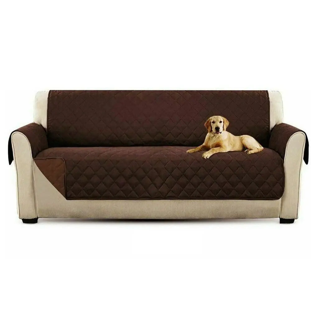 Sofa Decor Quinn Water Resistant Quilted Sofa Cover detail product image for water resistant sofa cover in the UK - black / 3seat