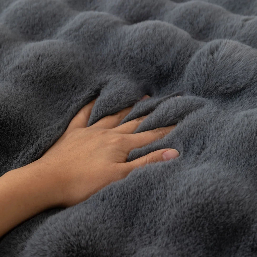 Sofa Decor Aurelia Faux Fur Sofa Seat Cover sofa cushion cover in the UK - colour and texture view 5