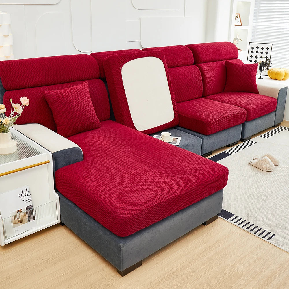 Sofa Decor Milan Twill Stretch Sofa Slipcover lifestyle product image for jacquard sofa slipcover in the UK - 14 colour, 1 size