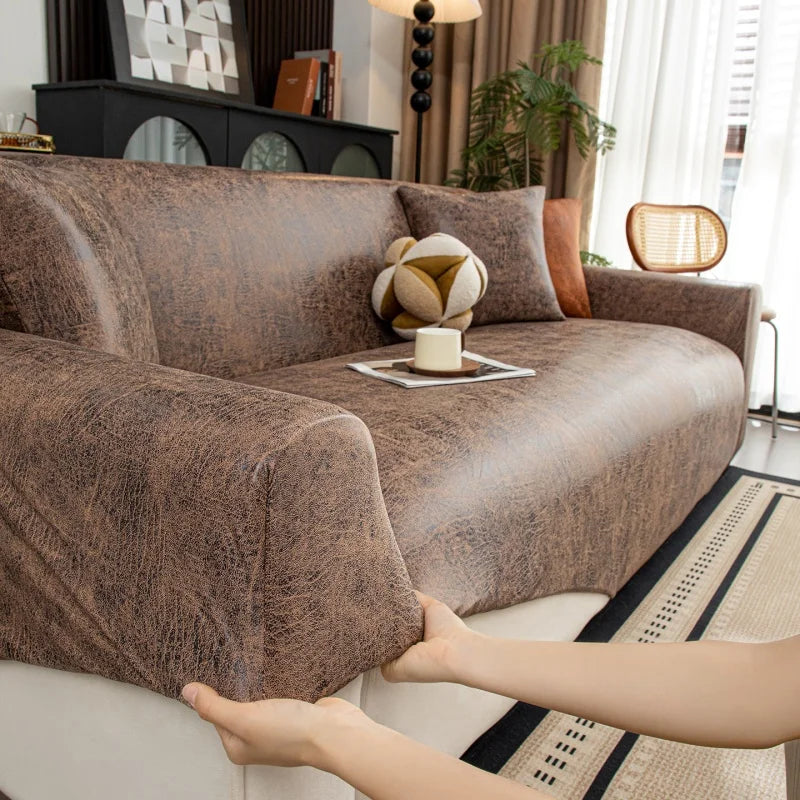 Sofa Decor Aria Water Resistant Stretch Sofa Cover lifestyle product image for water resistant sofa cover in the UK