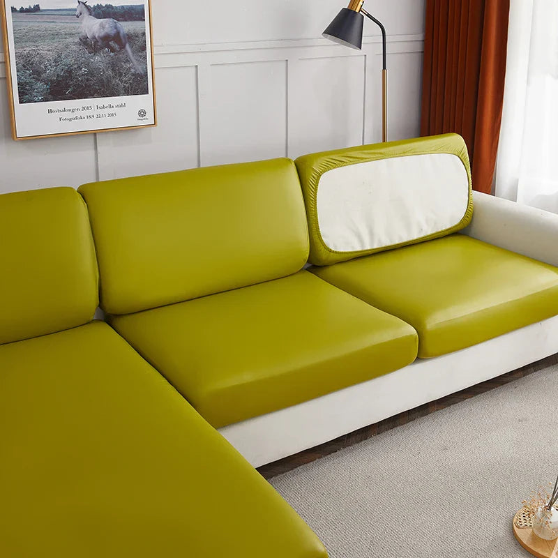 Sofa Decor Nero Water Resistant Leather Cushion Cover lifestyle product image for water resistant sofa cushion cover in the UK - 10 colour
