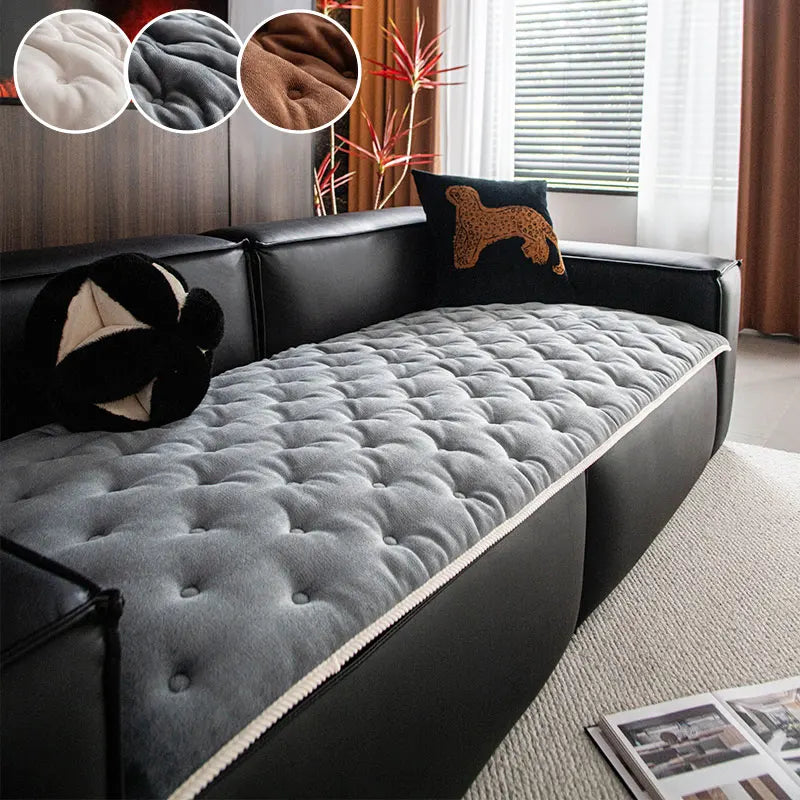 Sofa Decor Solene Flannel Sofa Cushion Pad lifestyle product image for soft plush sofa cushion cover in the UK - White / 70X180cm