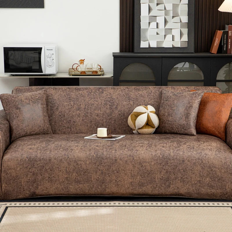 Sofa Decor Aria Water Resistant Stretch Sofa Cover lifestyle product image for water resistant sofa cover in the UK