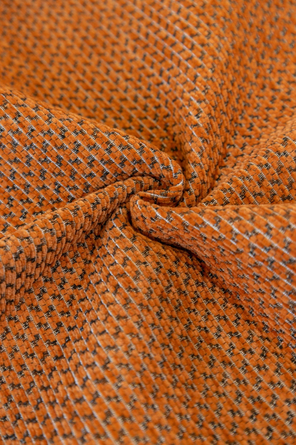 Sofa Decor Alessia Woven Chenille Sofa Seat Cover in Burnt Orange - detail image for chenille sofa cover pieces in the UK