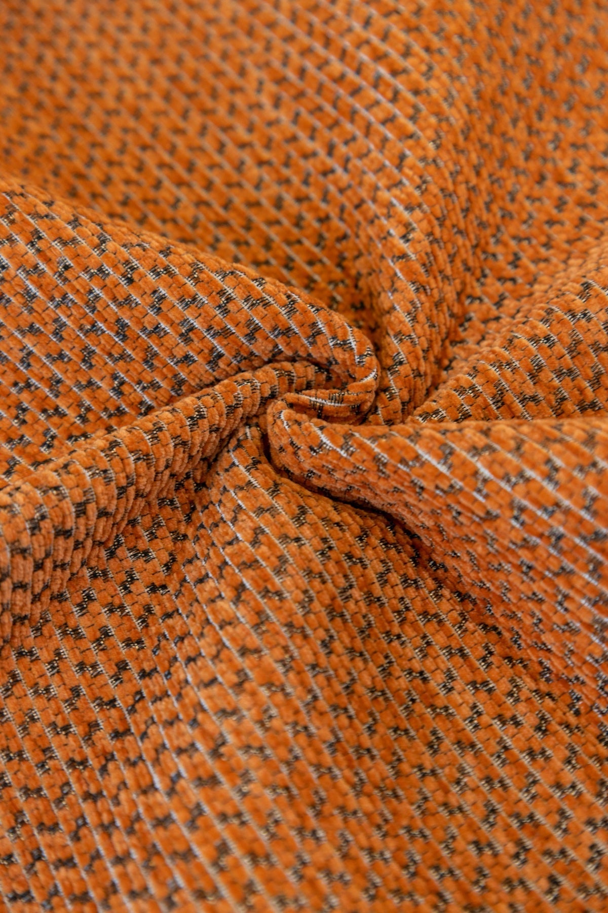 Sofa Decor Alessia Woven Chenille Sofa Seat Cover in Burnt Orange - detail image for chenille sofa cover pieces in the UK