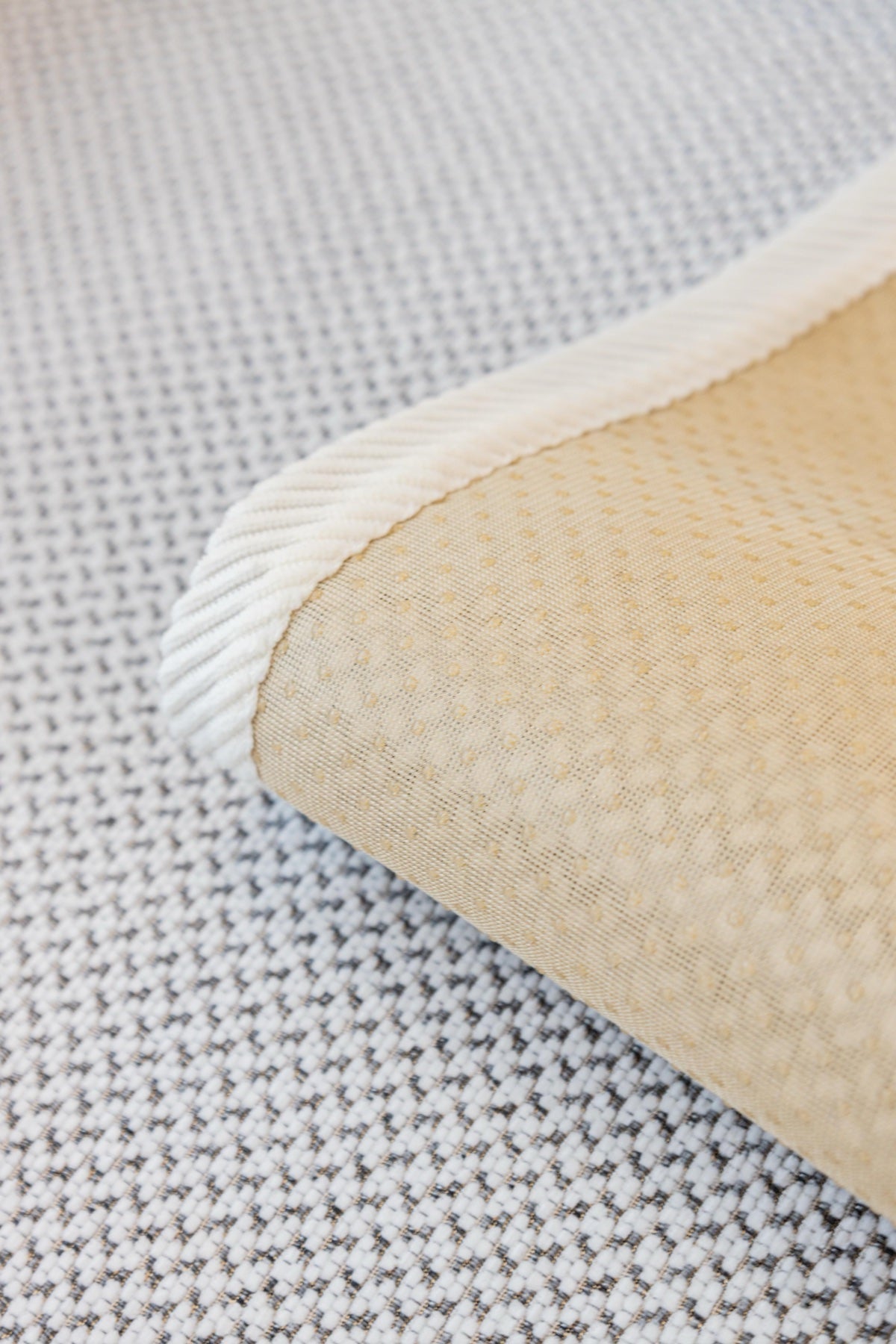 Sofa Decor Alessia Woven Chenille Sofa Seat Cover in Ivory Grey - detail image for chenille sofa cover pieces in the UK