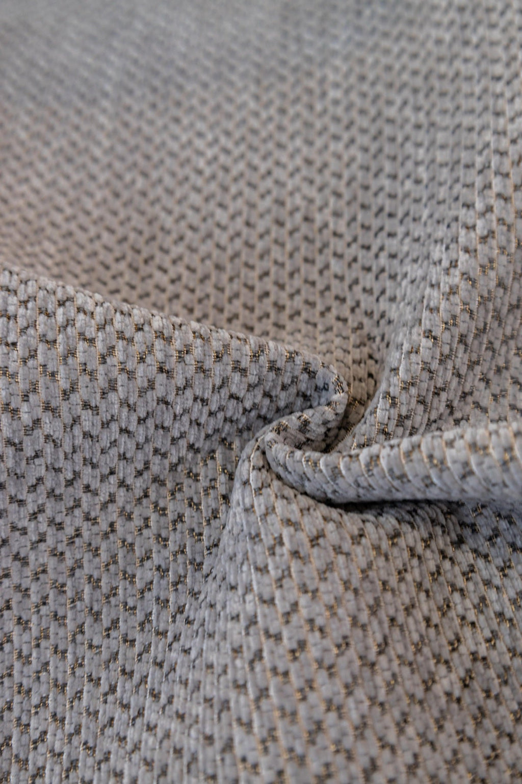 Sofa Decor Alessia Woven Chenille Sofa Seat Cover in Silver Grey - detail image for chenille sofa cover pieces in the UK