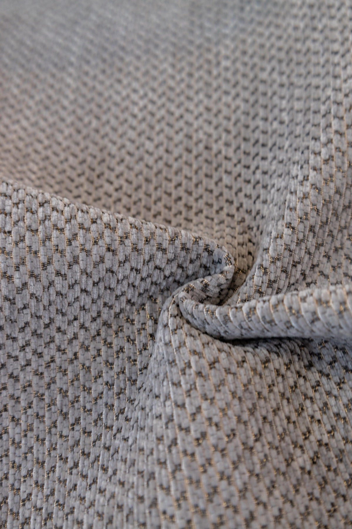 Sofa Decor Alessia Woven Chenille Sofa Seat Cover in Silver Grey - detail image for chenille sofa cover pieces in the UK